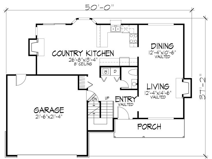 1st Floor Plan, 022H-0072
