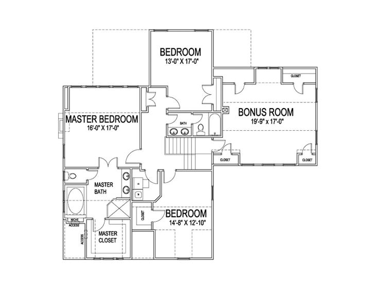 2nd Floor Plan, 058H-0088