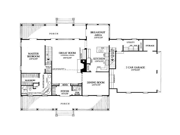 1st Floor Plan, 063H-0006