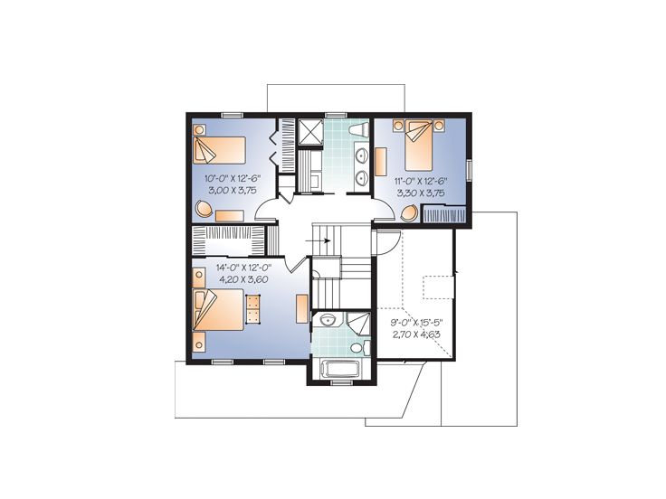2nd Floor Plan, 027H-0187