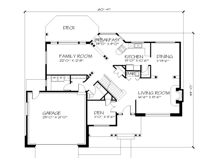 1st Floor Plan, 022H-0051