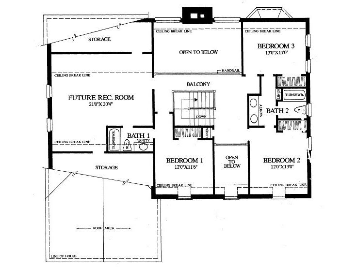 2nd Floor Plan, 063H-0004