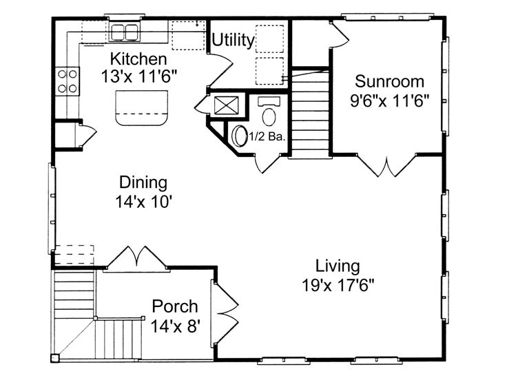 1st Floor Plan, 017H-0006