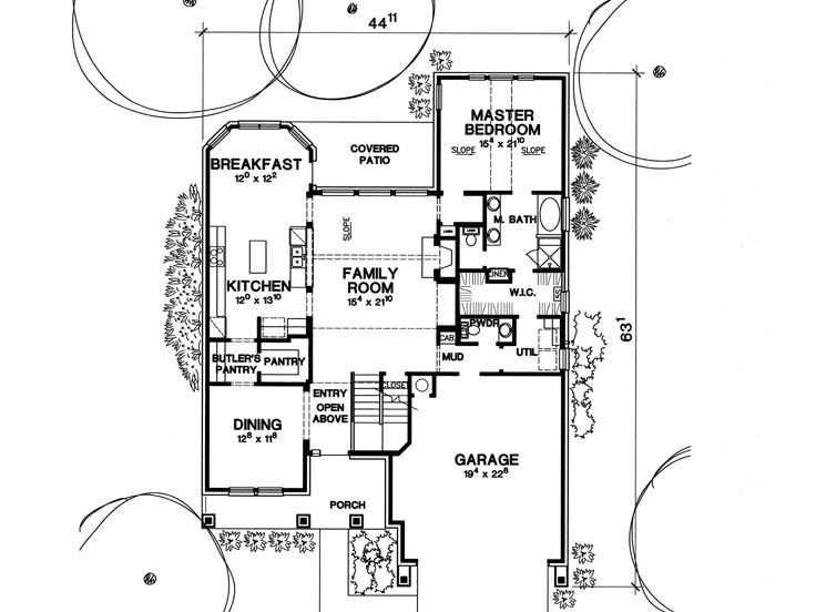 1st Floor Plan, 036H-0076