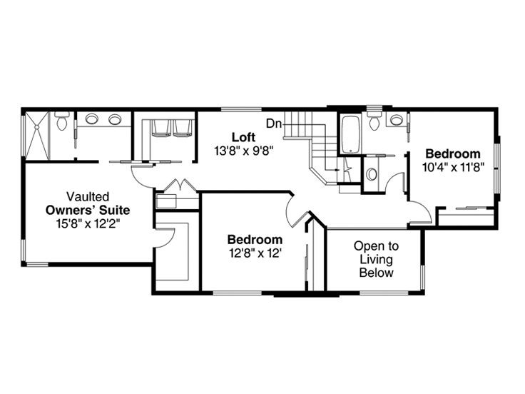 2nd Floor Plan, 051H-0224