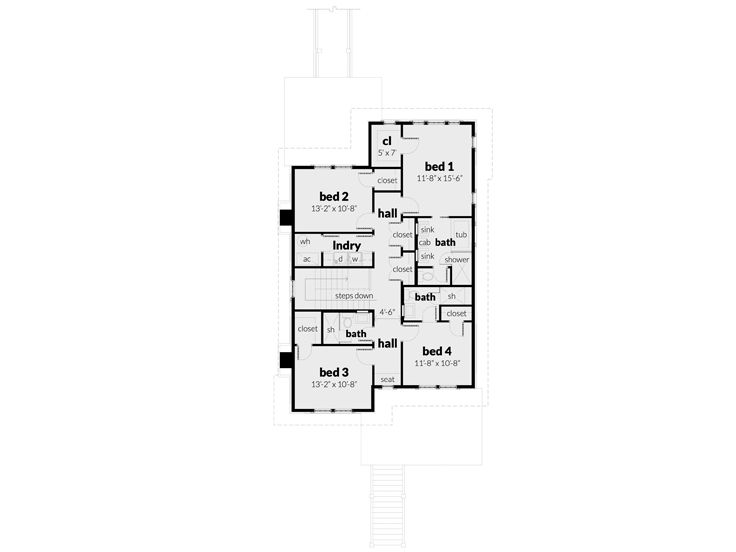 2nd Floor Plan, 052H-0132