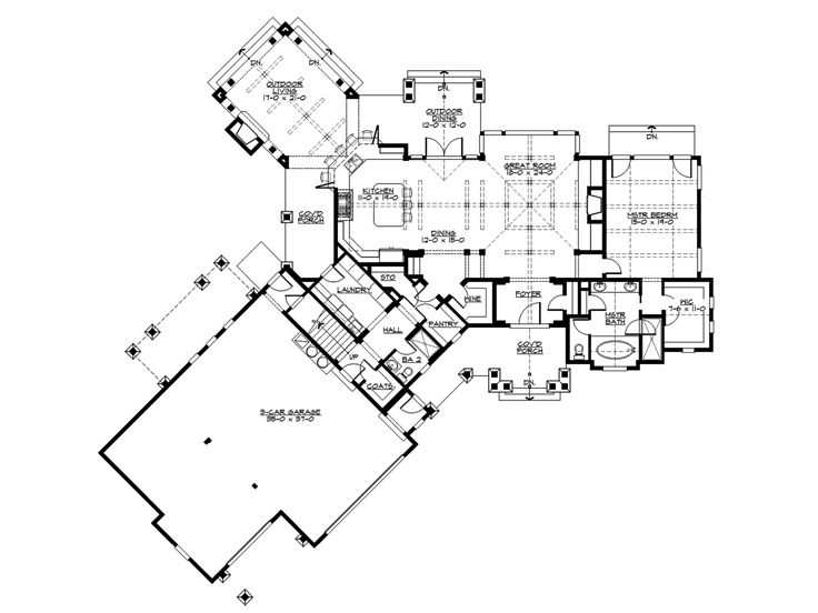 1st Floor Plan, 035H-0080