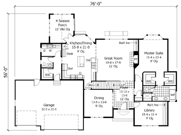 1st Floor Plan, 023H-0024