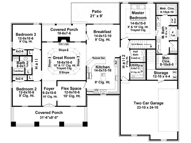 1st Floor Plan, 001H-0164