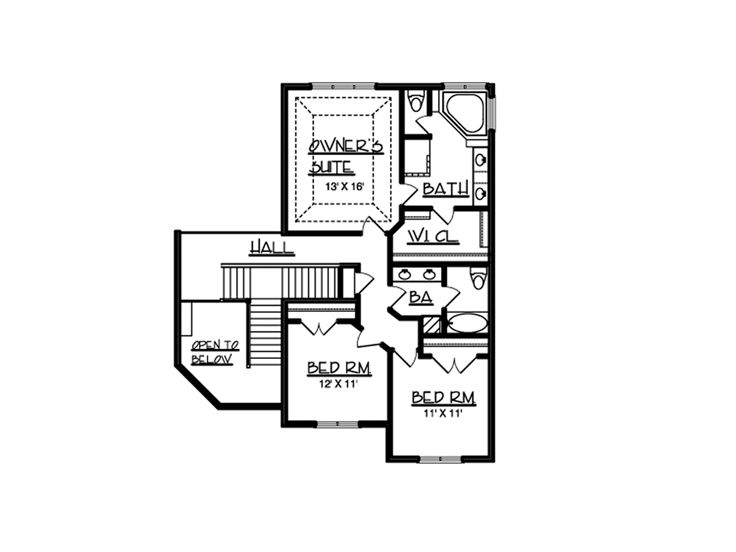 2nd Floor Plan, 022H-0100