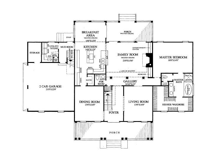 1st Floor Plan, 063H-0016