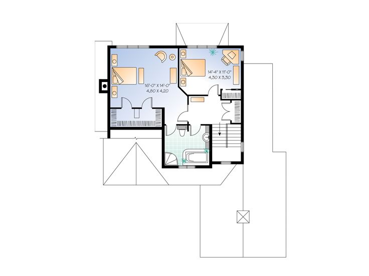 2nd Floor Plan, 027H-0161