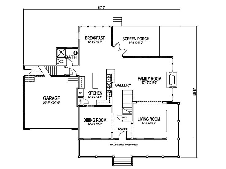 1st Floor Plan, 058H-0092