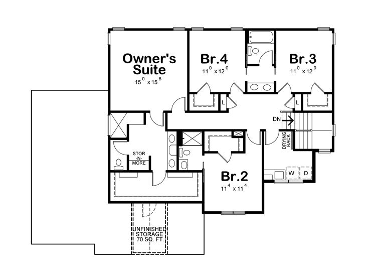 2nd Floor Plan, 031H-0371