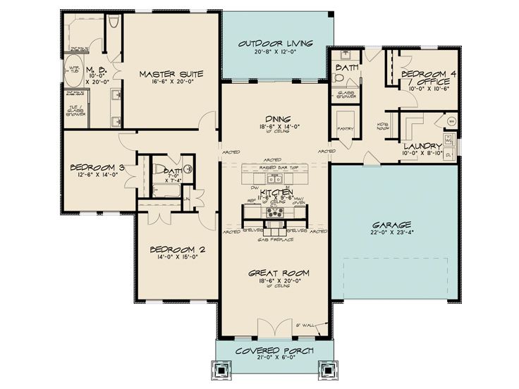 1st Floor Plan, 075H-0010
