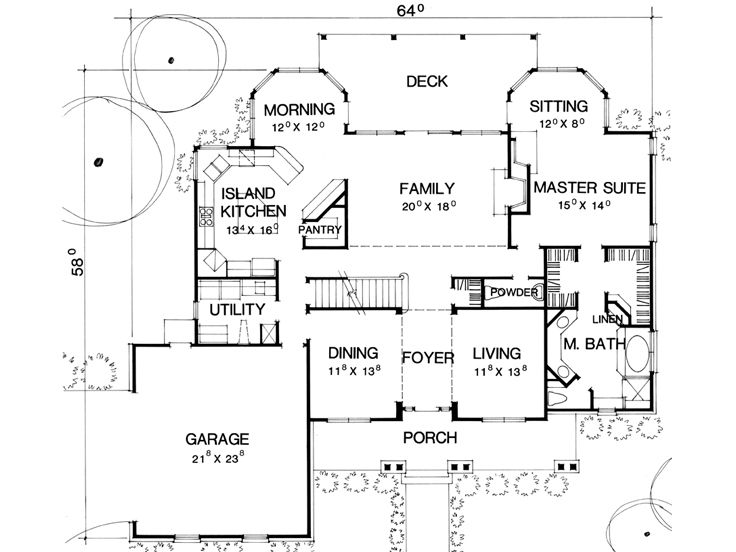 1st Floor Plan, 036H-0025