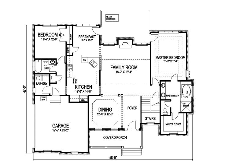 1st Floor Plan, 058H-0042