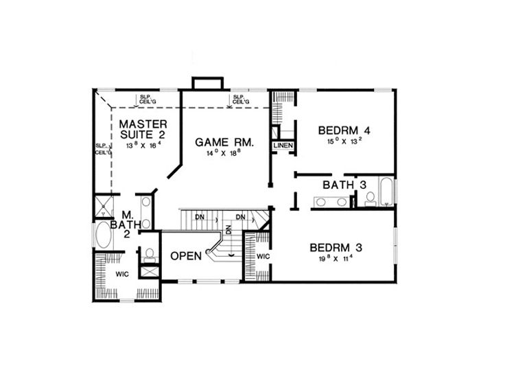 2nd Floor Plan, 036H-0073