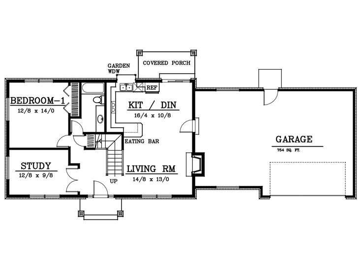 1st Floor Plan, 026H-0073