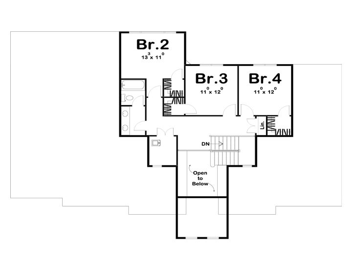 2nd Floor Plan, 050H-0131