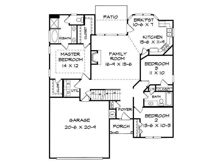 1st Floor Plan, 019H-0129