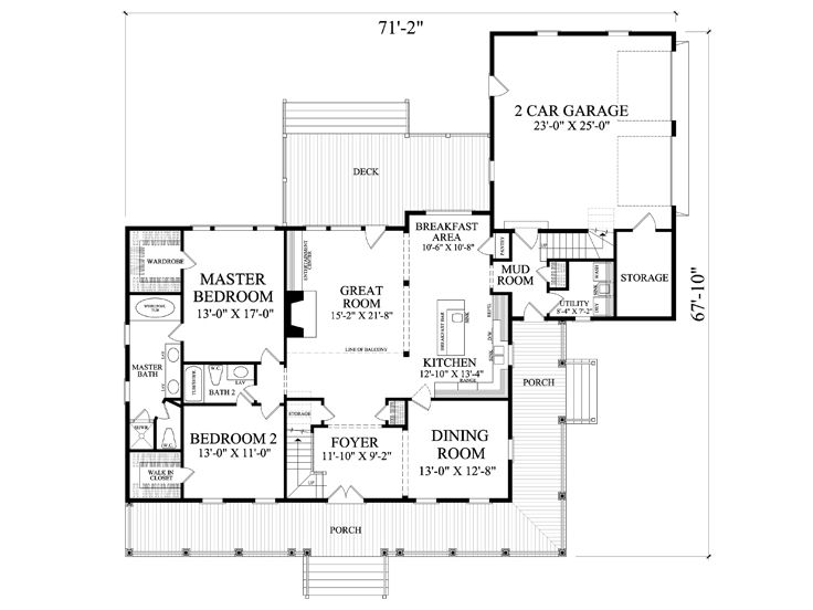 1st Floor Plan, 063H-0213
