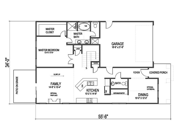 1st Floor Plan, 058H-0004