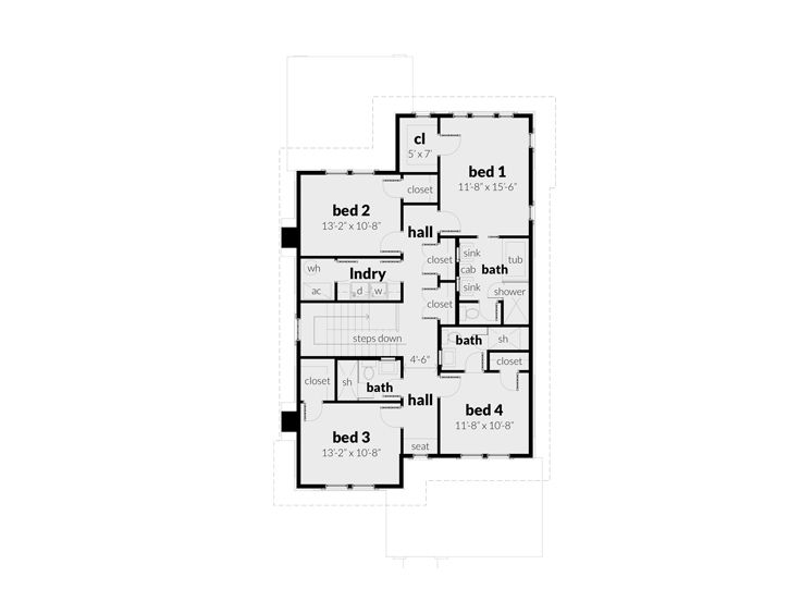 2nd Floor Plan, 052H-0130