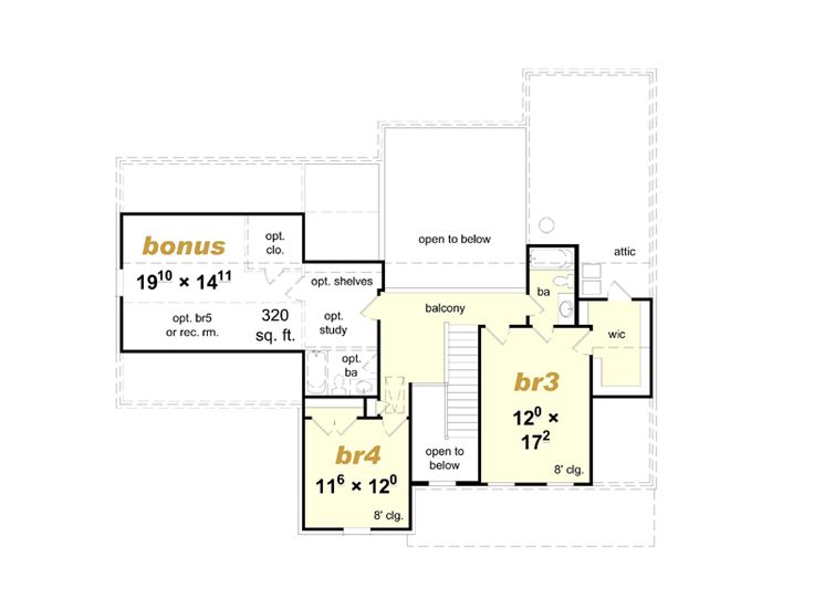 2nd Floor Plan, 061H-0166