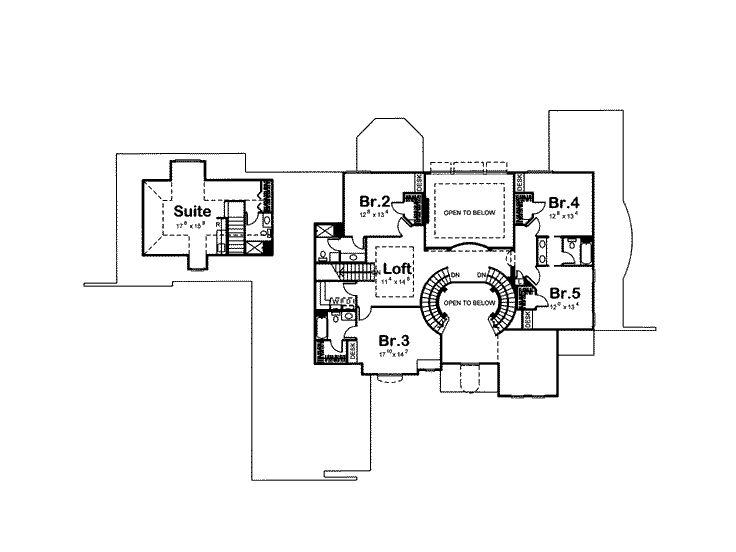 2nd Floor Plan, 050H-0087