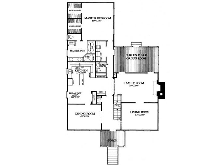 1st Floor Plan, 063H-0165