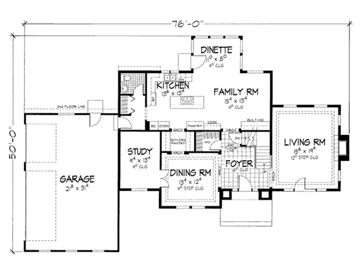 1st Floor Plan, 023H-0029