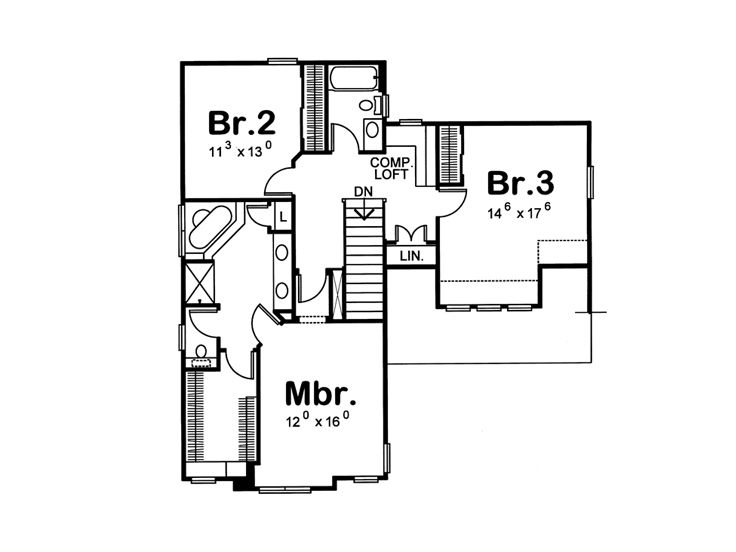 Opt. 2nd Floor Plan, 031H-0140