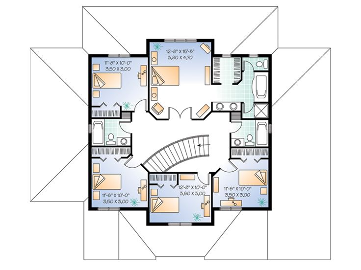 2nd Floor Plan, 027H-0136