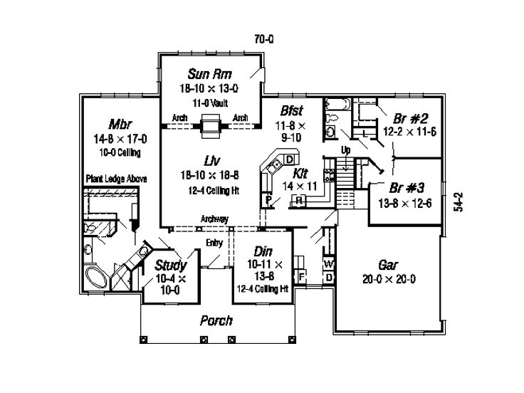 1st Floor Plan, 061H-0114