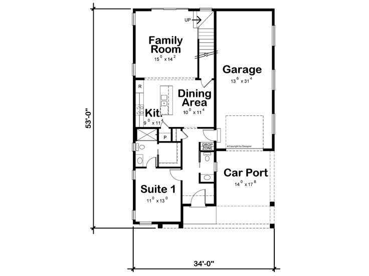 1st Floor Plan, 031H-0523