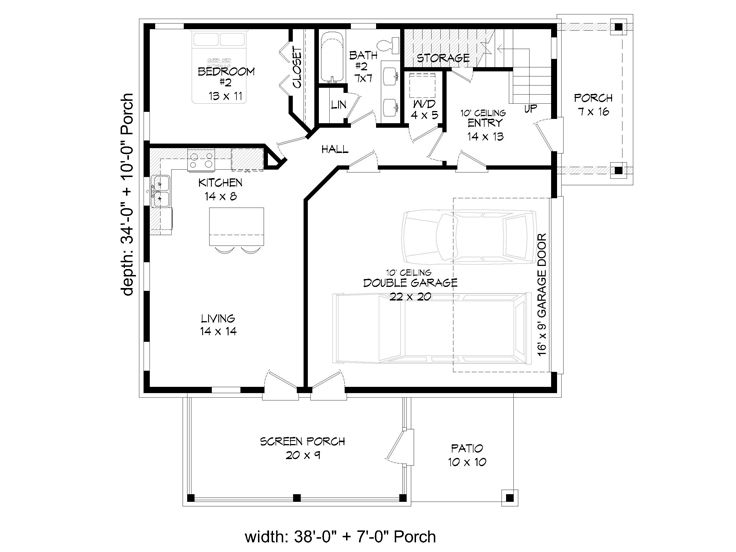1st Floor Plan, 062H-0345