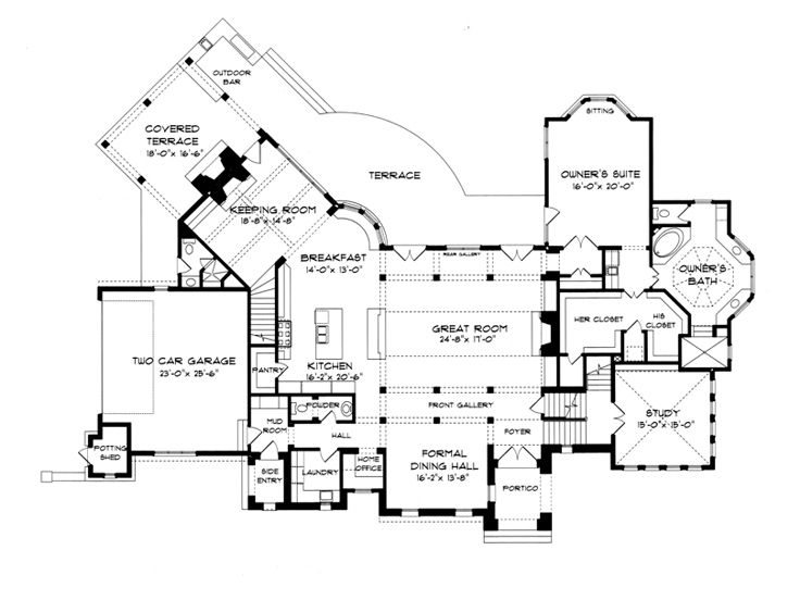 1st Floor Plan, 029H-0078