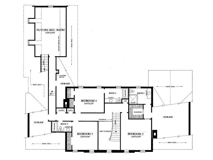 2nd Floor Plan, 063H-0188