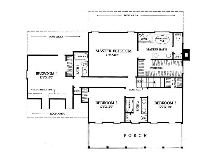 2nd Floor Plan, 063H-0158