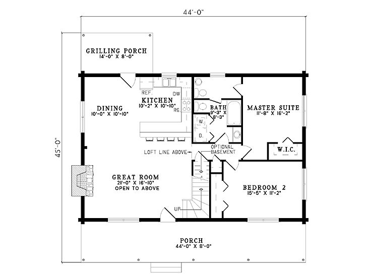 1st Floor Plan, 025L-0025