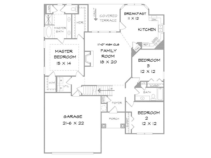 1st Floor Plan, 019H-0195