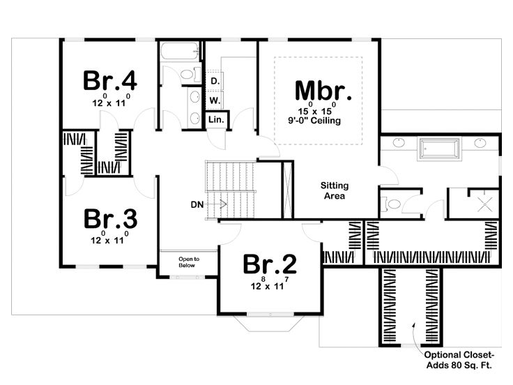 2nd Floor Plan, 050H-0219