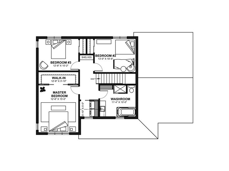 2nd Floor Plan, 027H-0552