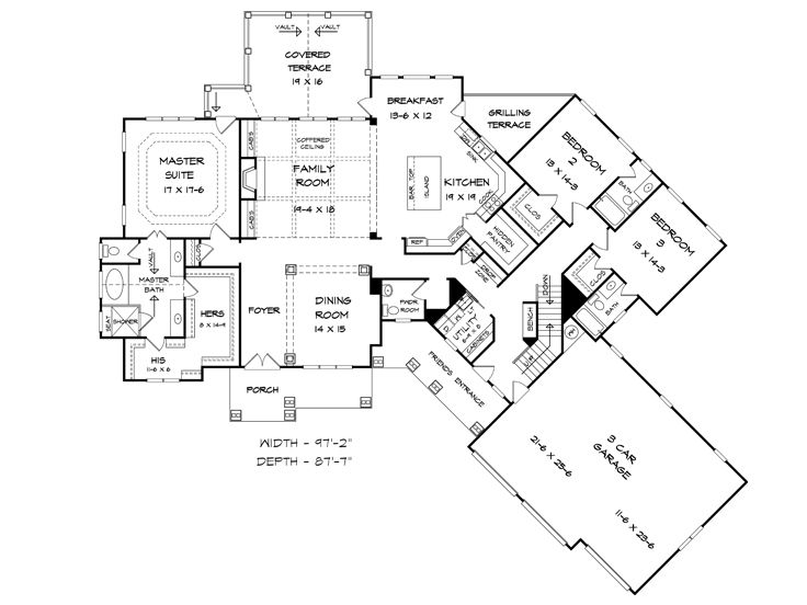 1st Floor Plan, 019H-0167