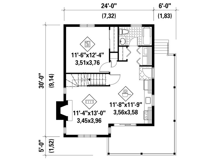 1st Floor Plan, 072H-0207