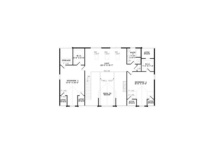 2nd Floor Plan, 025L-0013
