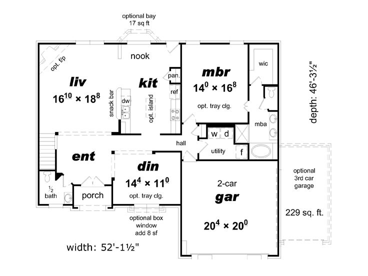 1st Floor Plan, 061H-0182