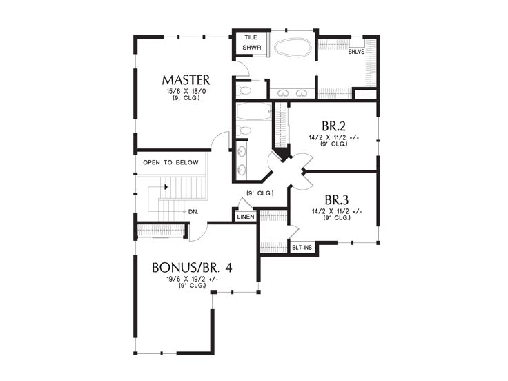2nd Floor Plan, 034H-0427