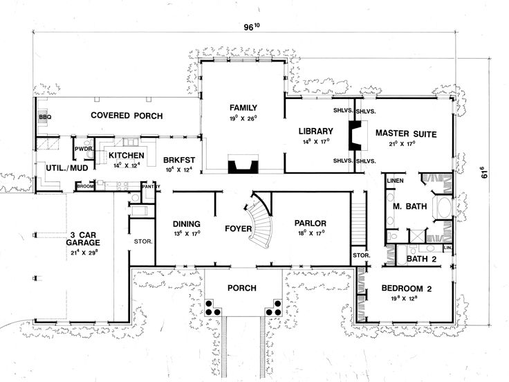 1st Floor Plan, 036H-0038